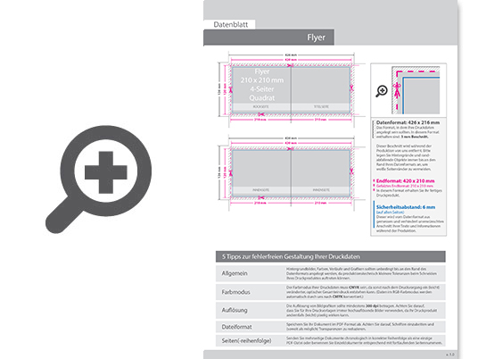 Product Bild faltblatt__gefalzt_auf_quadrat_21_0_cm_x_21_0_cm__4-seiter__beidseitig_bedruckt_(4_4_farbig_+_1_sonderfarbe_hks)